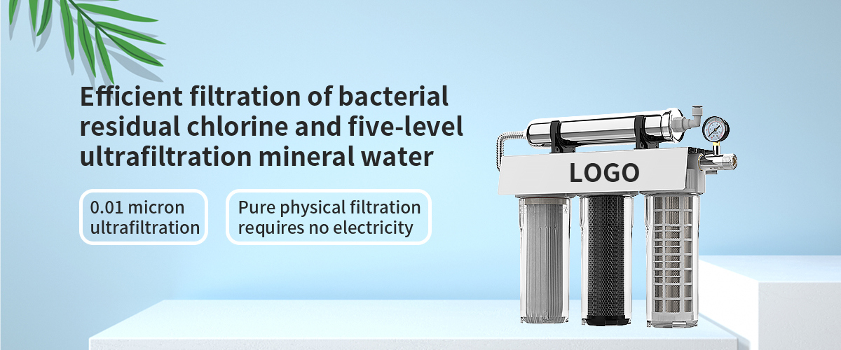 Stainless Steel 5 Stages Water Filter Household UF Drink Tap Water Purifier