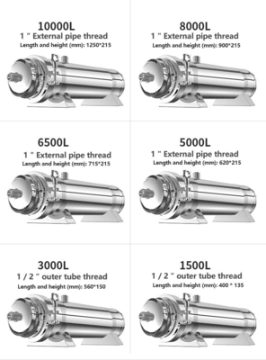 Whole House Hotel Center Water Purifier 304 Stainless Steel 1500L/H To 10000L/H