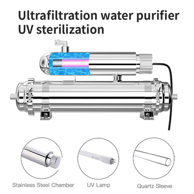Kitchen Tap Ultrafiltration UV Water Filters Stainless Steel material 1000L/H