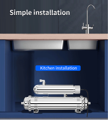 Kitchen Tap Ultrafiltration UV Water Filters Stainless Steel material 1000L/H