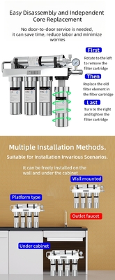 6 Stage Ultrafiltration Water Filters Stainless Steel Large Flow Home Commercial