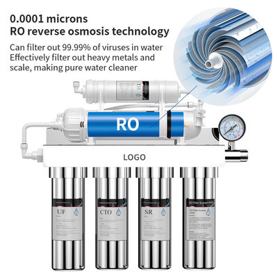 600G Stainless Steel RO Water Filter Corrosion Resistant 7 Stage