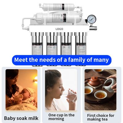 7 Grade Stainless Steel Reverse Osmosis System 600GPD for Home Hotel Drinking Water