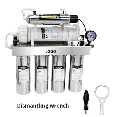 8 Stage RO UV Water Purifier 600G Sink Type Stainless Steel Material