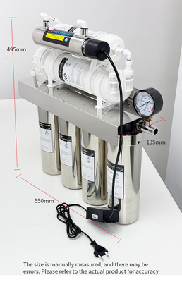 304 Stainless Steel RO UV Water Purifier 600G 0.0001μM for Drinking Water