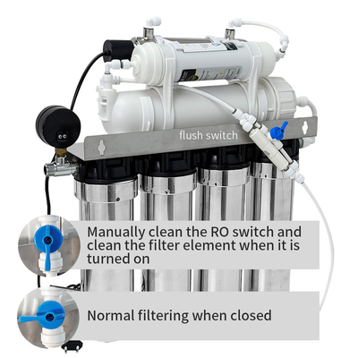 304 Stainless Steel UV Water Purifier 600G RO Reverse Osmosis Drinking System