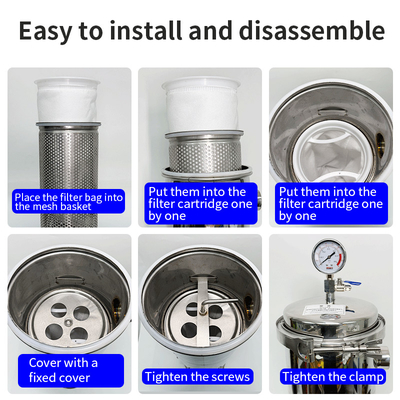Industrial 304 Stainless Steel Water Filter Double Filtration Water Treatment System