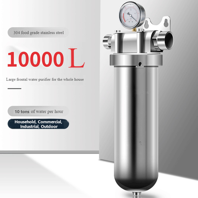SS304 Whole House Pre Filter 40μM Filtration 10 Tons For Home