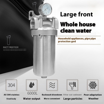 Home Stainless Steel Sediment Water Filter 6000L for Cold And Hot Water