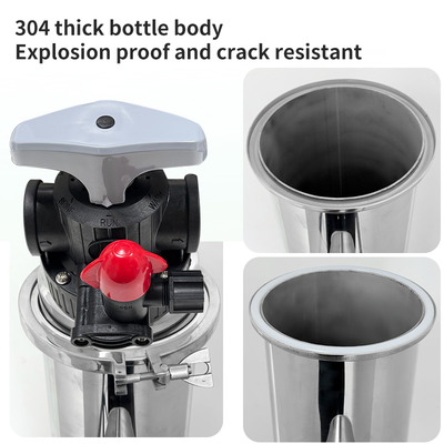 Manual Central Water Softener Resin Filter SS304 Calcium Ion Exchange 1000L/H 2000L/H 3000L/H