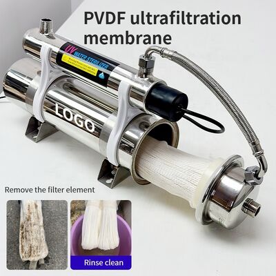 Stainless Steel Kitchen UF Membrane Water Purifier 1000L to 10000L Ultra Filtration Water System with UV Ultraviolet Lamp