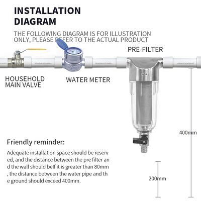 Automatic Whole House Spin Down Sediment Pre Water Filter for Well Water 4000LPH