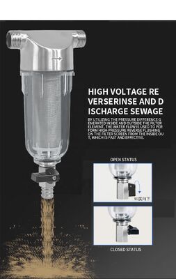 Automatic Whole House Spin Down Sediment Pre Water Filter for Well Water 4000LPH
