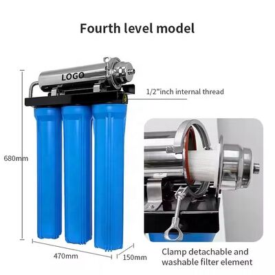 Ultrafiltration Water Purifiers 20 Inch Blue Bottle Whole House Drink Tap Water Filter Sediment Filter Systems