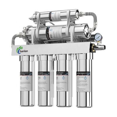 7 Stage No Electric RO Water Purifier for Household Use Featuring All Stainless Steel Frame with Water  Pressure Gauge