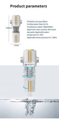 Whole House Auto Backwash Pre-filtration Stainless Steel Mesh Water Purifier Large Flow Descaling Tap Water Filter