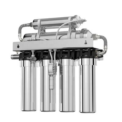 7 Stage No Electric RO Water Purifier for Household Use Featuring All Stainless Steel Frame with Water  Pressure Gauge